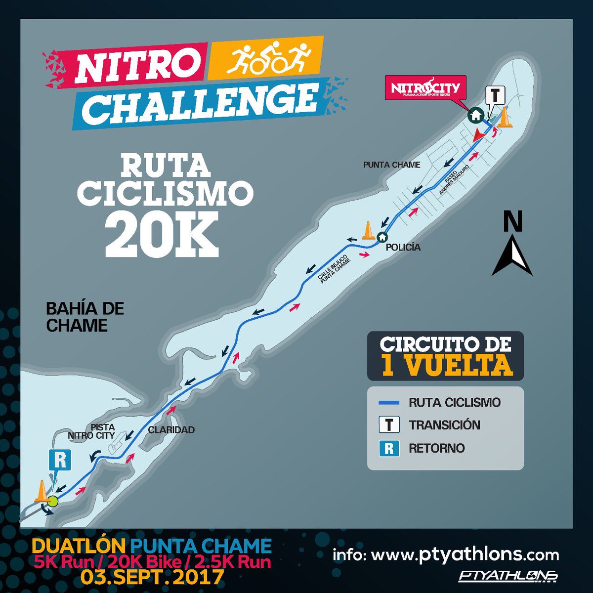 ptyathlons's tweet photo. #NitroChallenge Rutas - Inscripciones al https://t.co/8byDRPttux 3-Sep @NTYResort #duatlon #playa #run #bike #panama https://t.co/TooJ2MGGy5