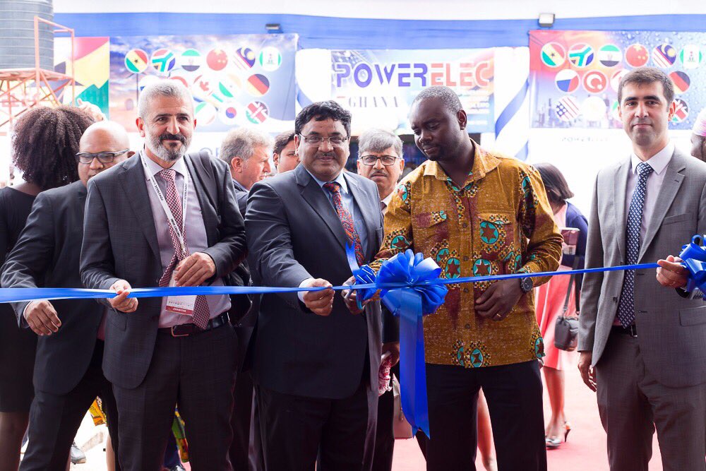 powerelecGH's tweet photo. Official sod cutting by High commissioner &amp; Rep of Minister of Energy #ConstructGhana #Powerelec https://t.co/82Ipp9zlB8