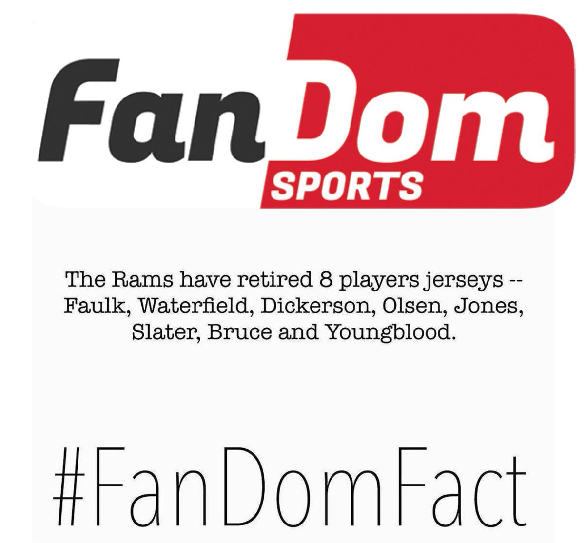FandomSportsApp's tweet photo. #FandomFact #Rams #NFL https://t.co/Y5LxqlKkUW