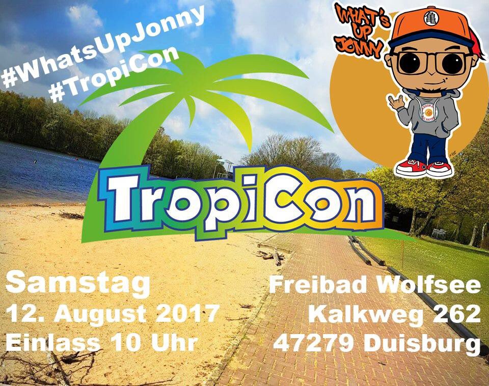 WhatsUpJonnyDE's tweet photo. Diesen Samstag im Freibad Wolfssee Duisburg findet die #TropiCon 2.0 statt!

Ich bin mit meinem Stand da mit @ChanMachtSo &amp; seiner Crew :) https://t.co/lhRfFBmNO7