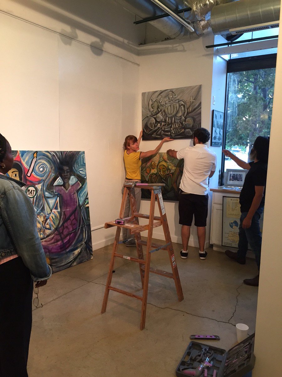 MakingHistWork's tweet image. @UChicagoHistory at work! Their "Voices after Matthew" exhibit opens tomorrow from 6-9pm at the Haitian American Museum #AHACareerDiversity
