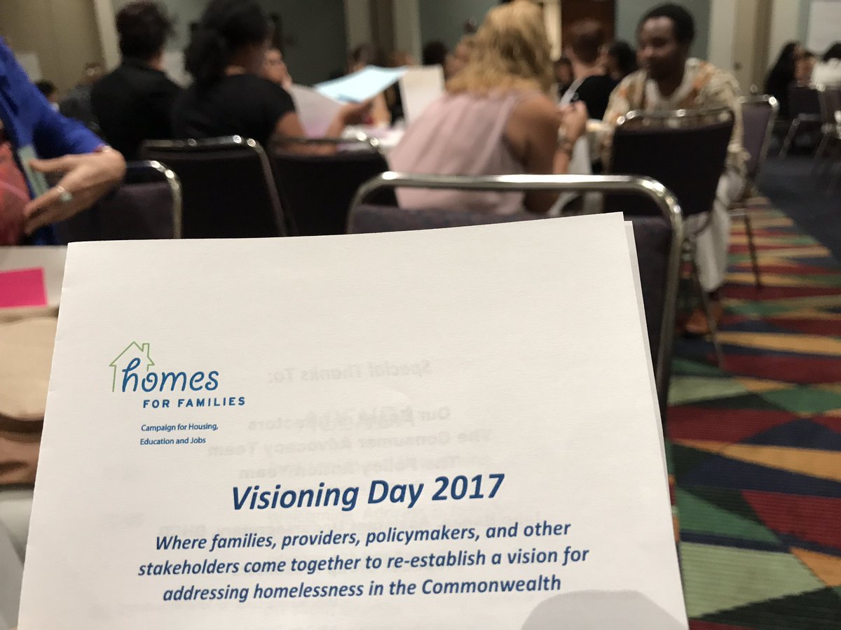 molly_kr's tweet photo. #C4SPARC is at #VisioningDay! @HFFma brings together families, providers, & policymakers together to address #homelessness in MA. #mapoli https://t.co/HFqsjFRYck