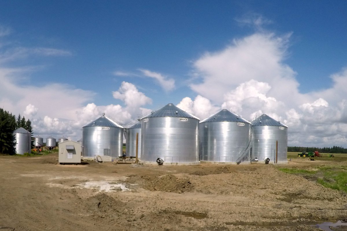 b_harke's tweet photo. UFA is building a Grain Handling System north of Westlock, Alberta.  The build is progressing well. #UFAGrainSystemBuild1 https://t.co/8nREnyRGU1