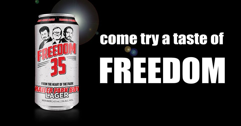 trailerparkboys's tweet photo. Toronto! Come down to the LCBO at 2300 Yonge St., this evening from 4pm-8pm to try a DECENT sample of #TPBFreedom35 lager! https://t.co/tqafkUUMZ7