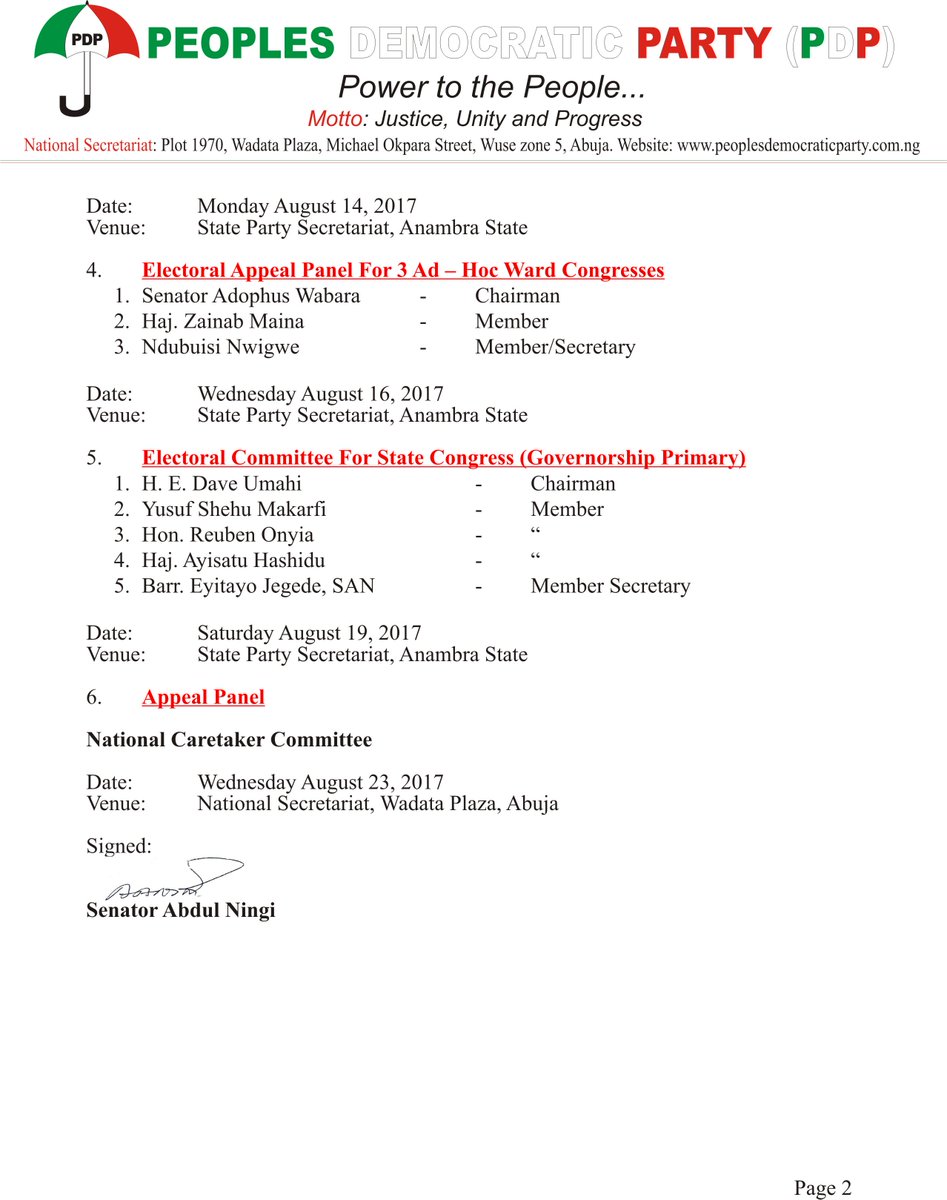 PDP screened Aspirants for forthcoming Anambra 2017 gubernatorial elections at its nat’l secretariat with Obaze, Ifeanyi Ubah, et al as candidates