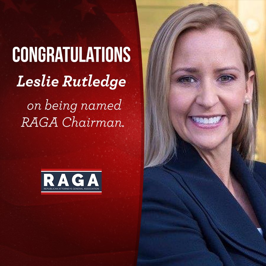 RepublicanAGs's tweet photo. RAGA BREAKING NEWS: Arkansas AG @LeslieRutledge To Succeed West Virginia AG @MorriseyWV As RAGA Chairman https://t.co/mxNrxulS2Q #arpx https://t.co/p1klQDjUuN