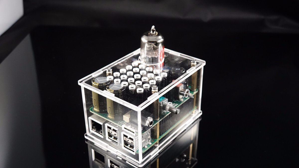 Pi2Design's tweet image. Our Hybrid Tube Amp got an upgrade and a case. Coming soon! #RaspberryPi #tubeamp #vacuumtube #pi2design #retroaudio