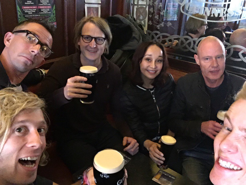 Having a #Guinness in lovely #Derry night before <a href="/Stendhalireland/">Stendhal Festival</a> #festival #band #friends