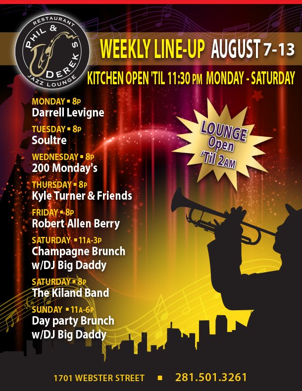 NetLevine's tweet image. Got plans for dinner tonight? Come join us at Phil &amp;amp; Derek's for great jazz music and terrific food!