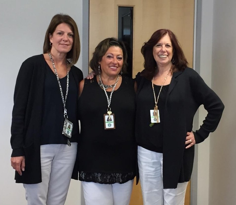 Some of the HMS office staff getting ready to welcome students back.  New student/6th Grade orientation on the 28th! #hms #schoolopening
