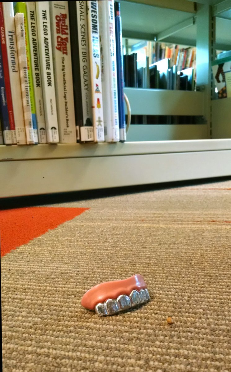 lauracreature's tweet photo. #LibraryLostAndFound: one silver grill, used. https://t.co/Y9i0wVcikA
