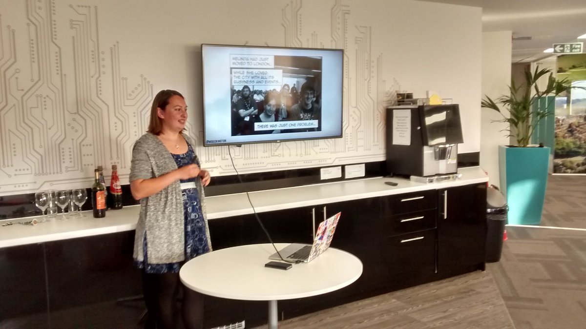 First talk of the night from <a href="/mseckington/">Melinda Seckington</a> talking about the being a superhero developer. #croydon #techcity #digitalcroydon #webdev