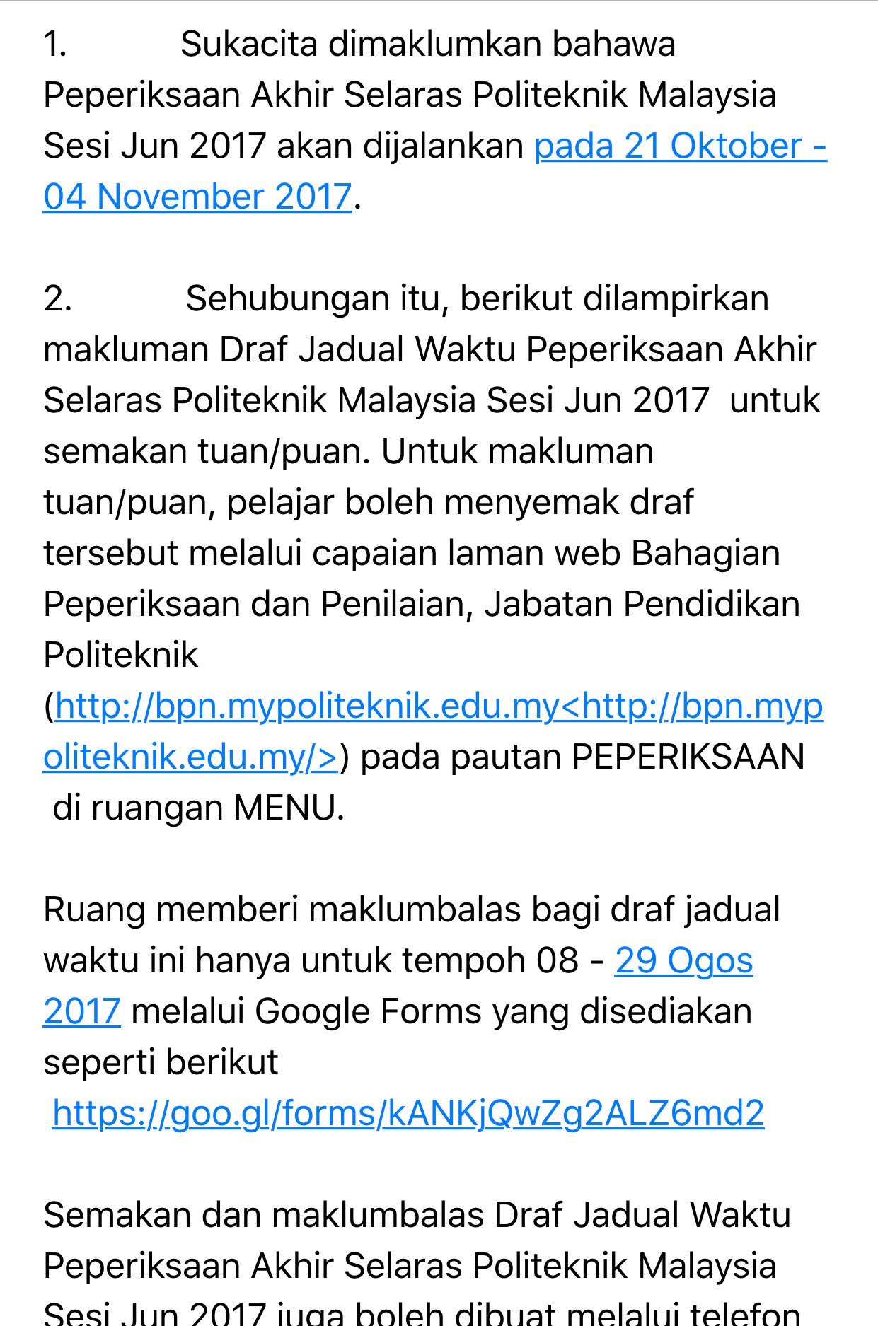 Semakan Surat Konvokesyen Politeknik Kuching Sarawak 2018