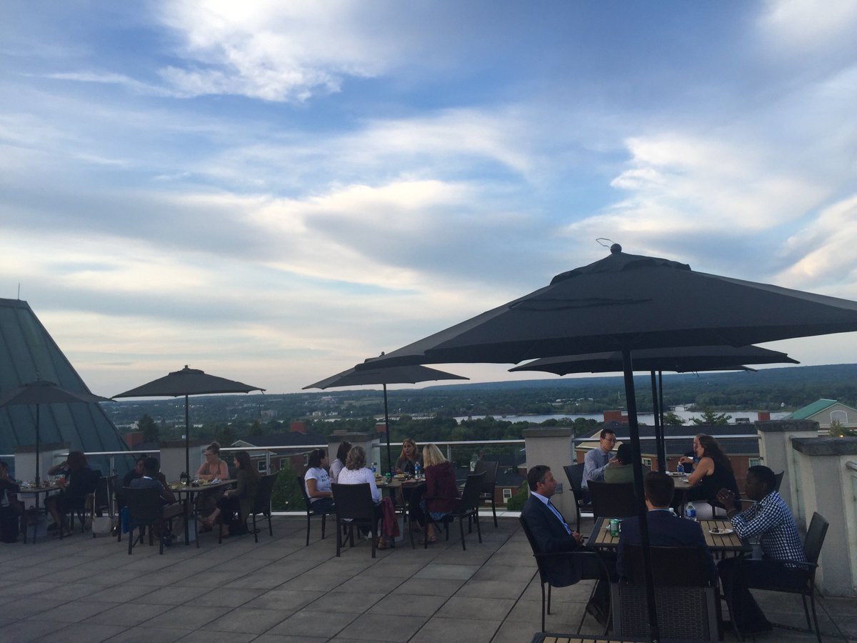 A great night dining rooftop <a href="/UNB/">UNB</a> with <a href="/myNBCC/">New Brunswick Community College</a>, #NBCCD, <a href="/Michelle_STU/">Michelle Monahan</a> and our <a href="/CanadaJamaica/">Canada in Jamaica</a> guests. #CaribbeaninNB