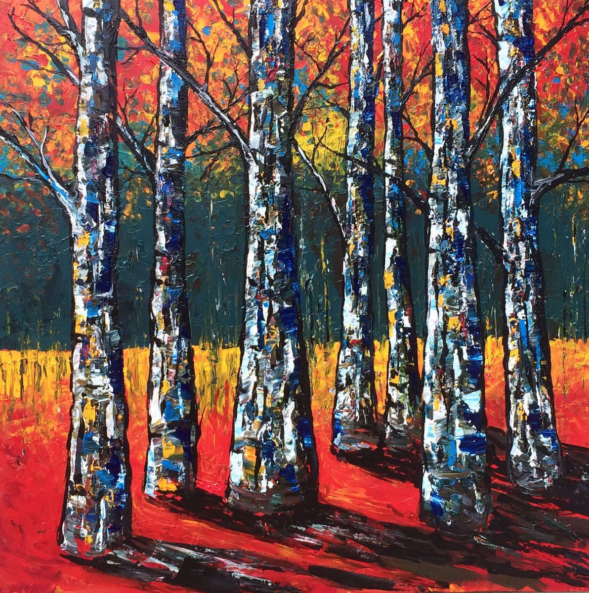 Lolly75's tweet photo. New painting. This one is 30"x30" https://t.co/pmr0nQblAz