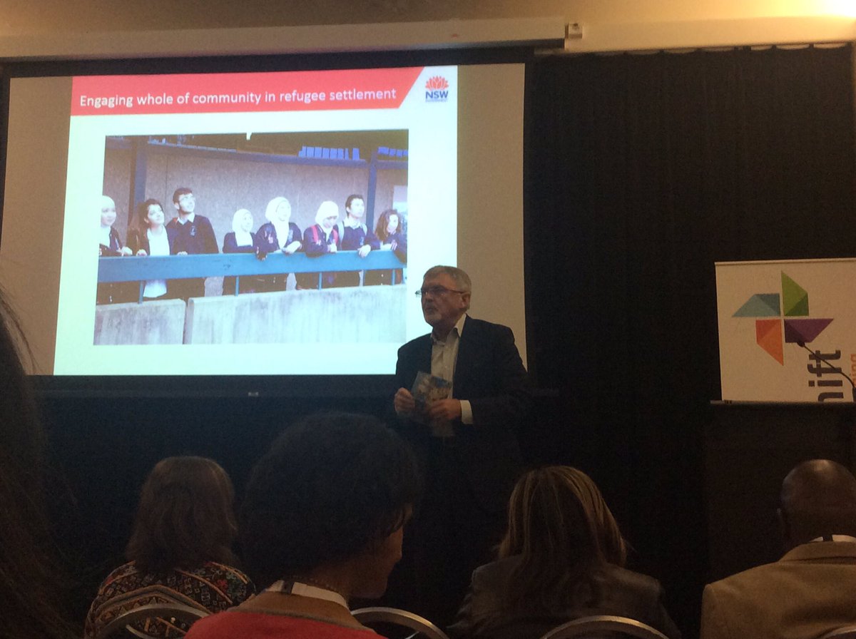 bossofimpact's tweet image. "Fat Controller" Peter Shergold: refugees are valuable - they are natural entrepreneurs &amp;amp; need pathways to employment #CulturalShift2017