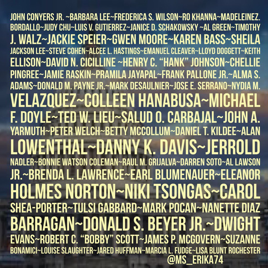 Ms_Erika74's tweet image. Here Are The Members Of Congress Who Need A Safe Space From @POTUS "Irresponsible &amp;amp; Dangerous" Remarks On North Korea