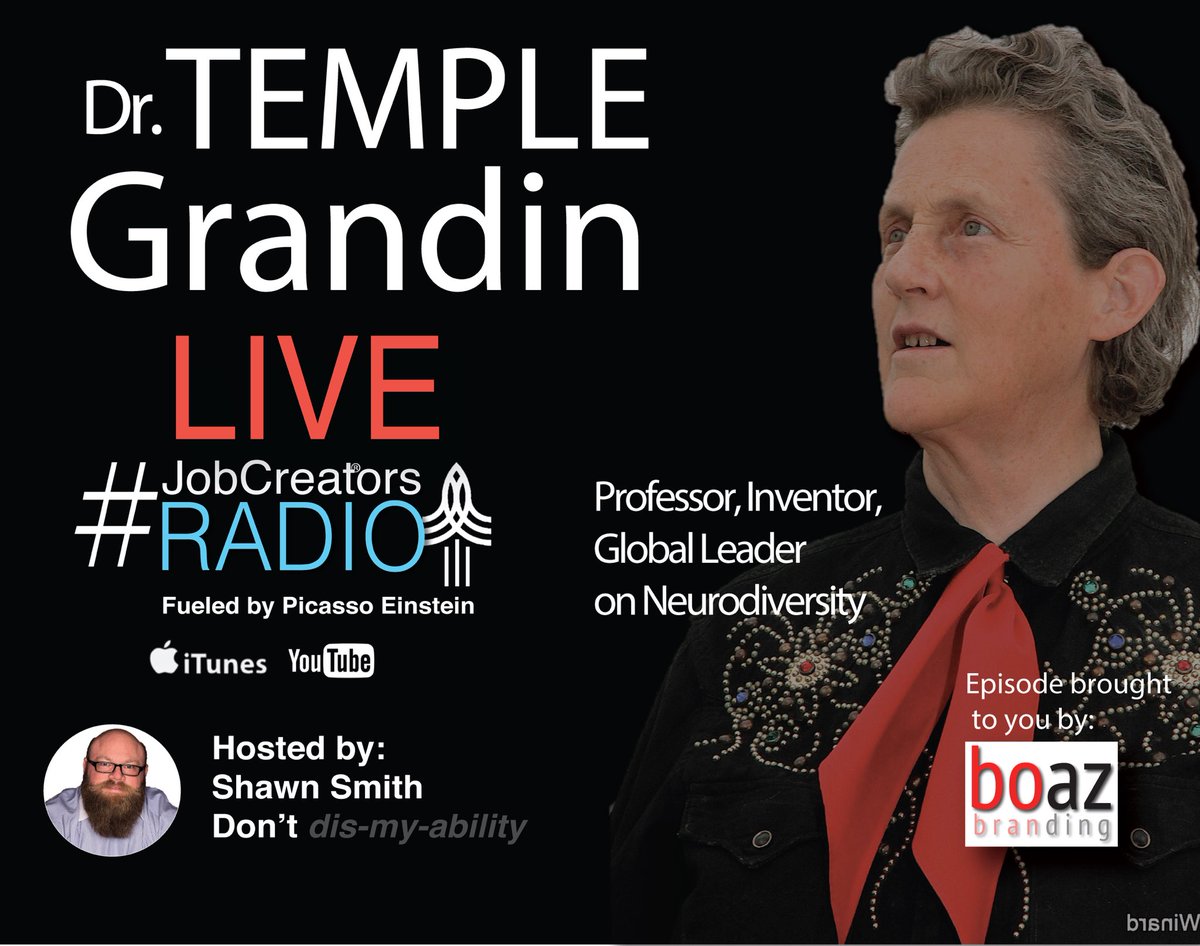 dontdismyabilit's tweet photo. Very excited for my next #JobCreatorsRadio interview w/ @DrTempleGrandin! #neurodiversity https://t.co/sWTi05U2Xc