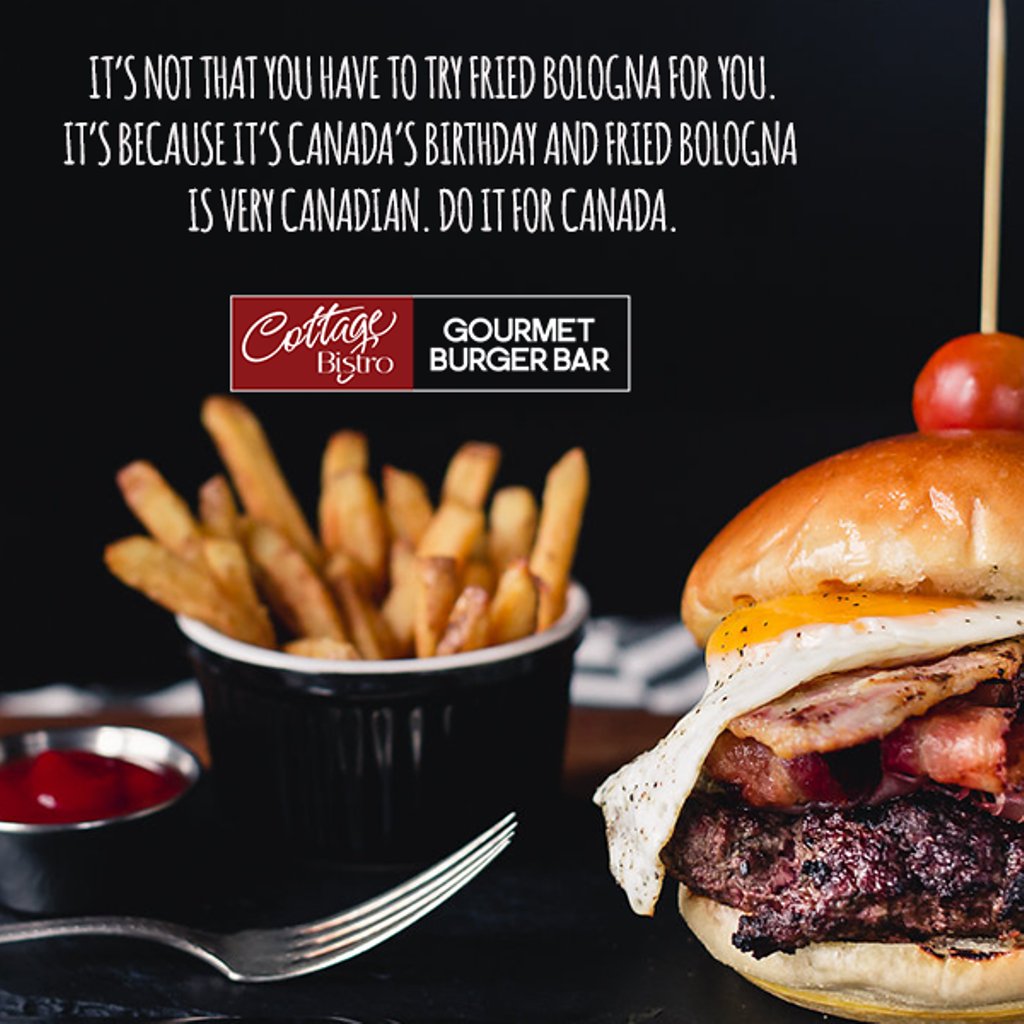 This amazingly #proudcanadian #burger is only here until Sunday.  If you won't try it for yourself, do it for #canada.
