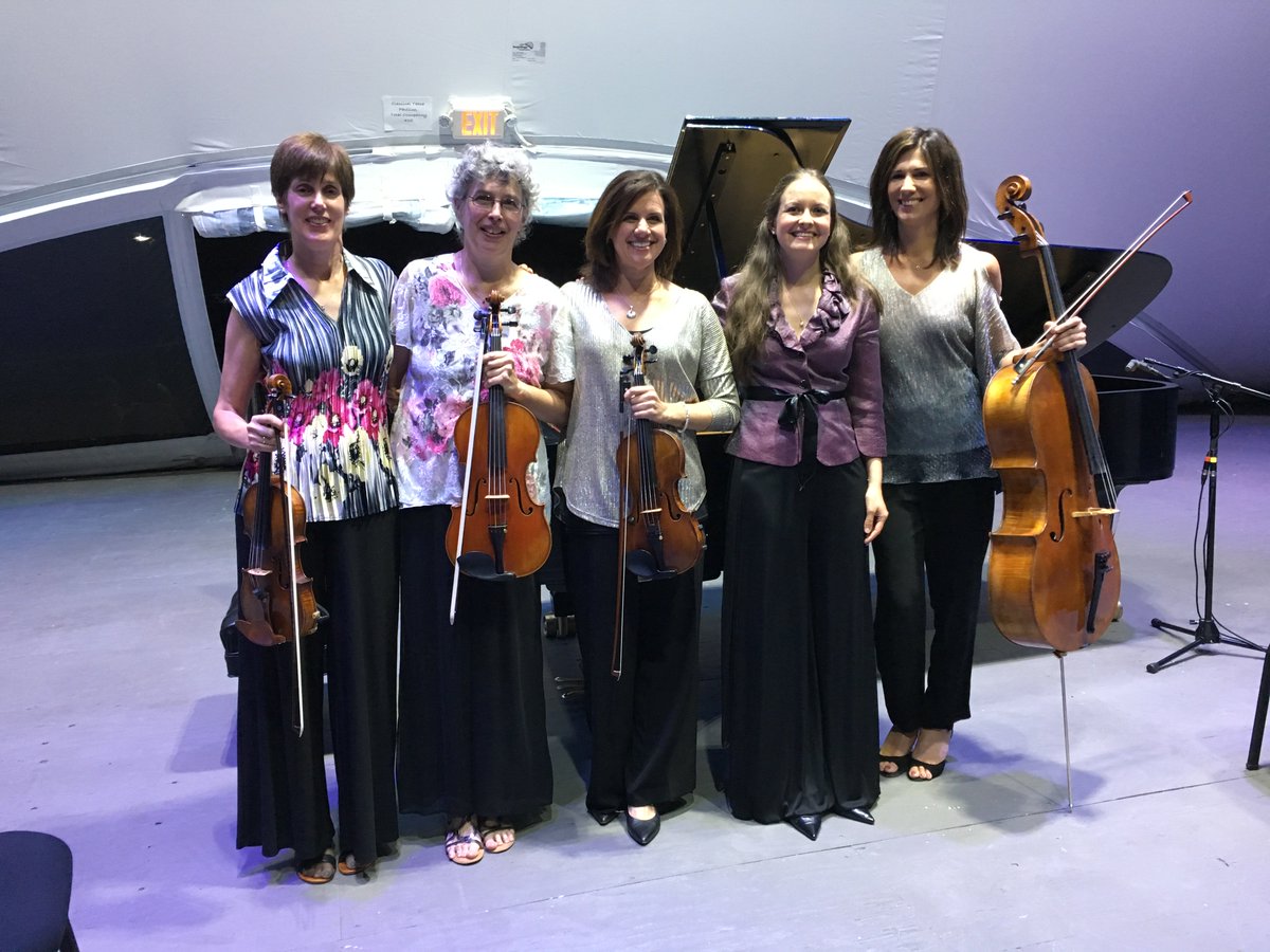 ClassicalTahoe's tweet image. Tuesday night was all about the girl power! Dvořák: Piano Quintet No. 2 at was performed by all women at our &quot;Clear Night Skies&quot; concert.