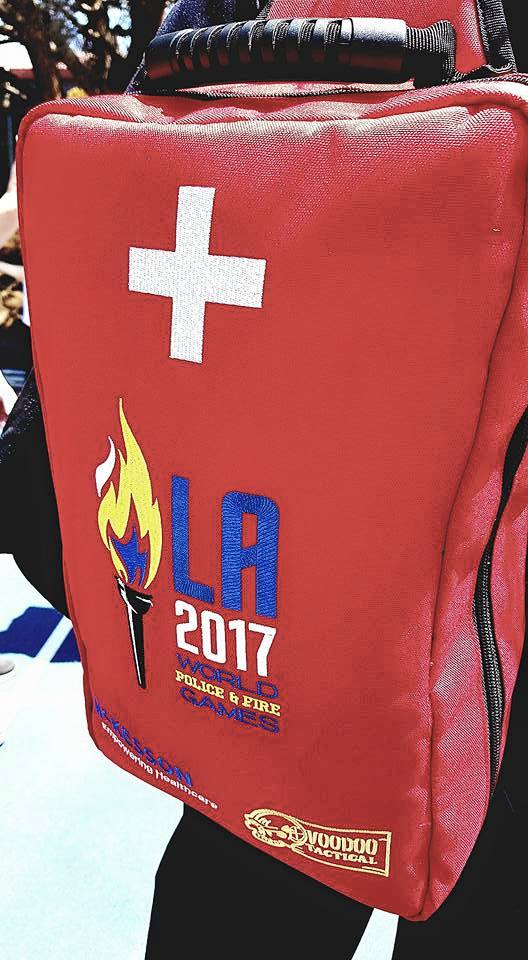 #LA17WPFG Thanks Voodoo Tactical #thevoodoolife providing our Medical Bags. Every Med Team is ready to provide first aid if needed.