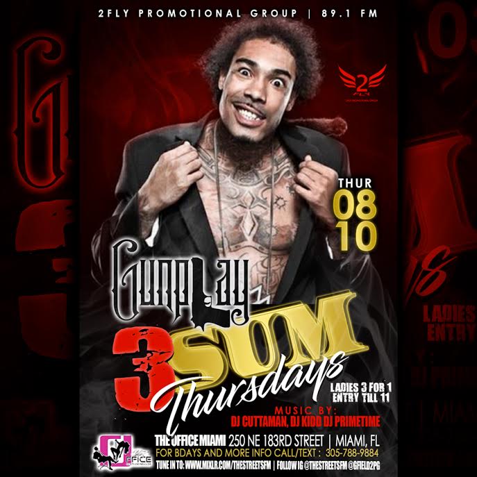 SmoothJ305's tweet photo. TONITE! @theofficemiami GUNPLAY MMG WILL BE LIVE IN THE BUILDING!!  GONNA BE LITT!     LIVE ON 89.1 @891thestreetsfm @Gfield2pg #fb https://t.co/8NeyKHa6Sn