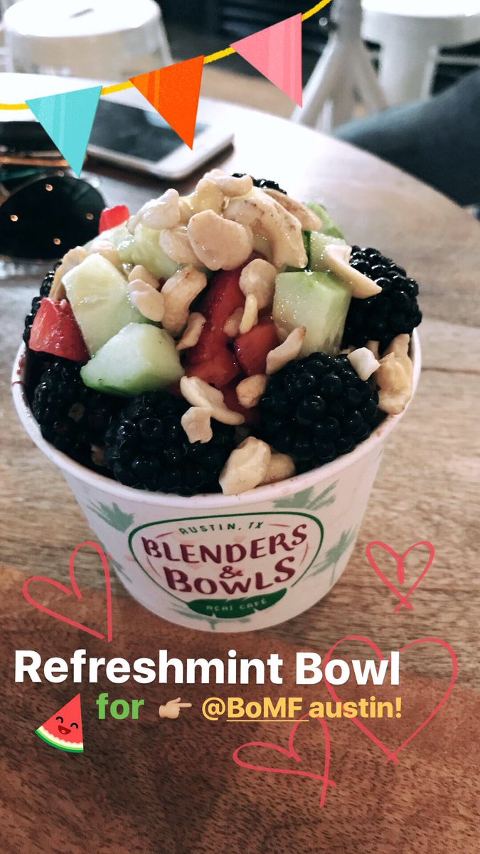 BritneyJo__'s tweet photo. Thanks @BlendersBowls for allowing me to support @BoMFAustin with my belly π Refreshmint Bowl proceeds are benefitting #bomfatx this month! https://t.co/qYesEeQ2wE
