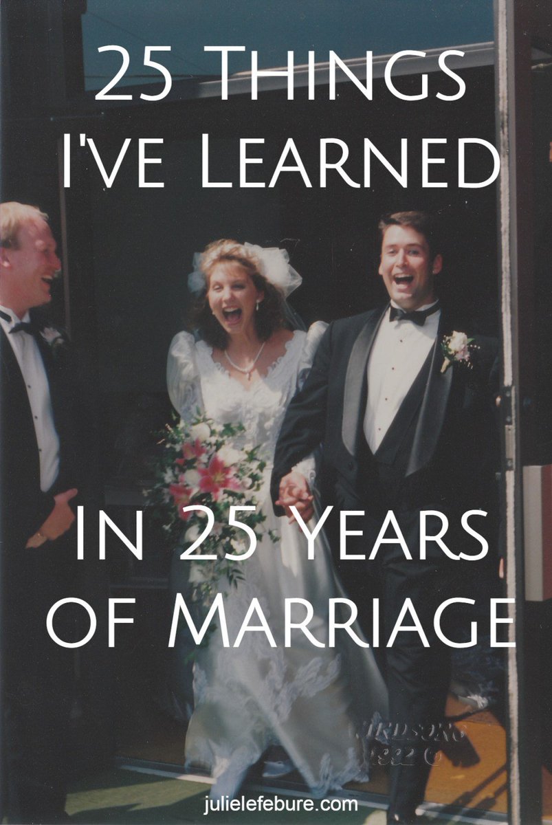 JulieLefebure's tweet photo. We just celebrated our silver anniversary! Sharing 25 Things I've Learned In 25 Years Of… https://t.co/TAk2WgMHjV https://t.co/G0FGvc0RXy