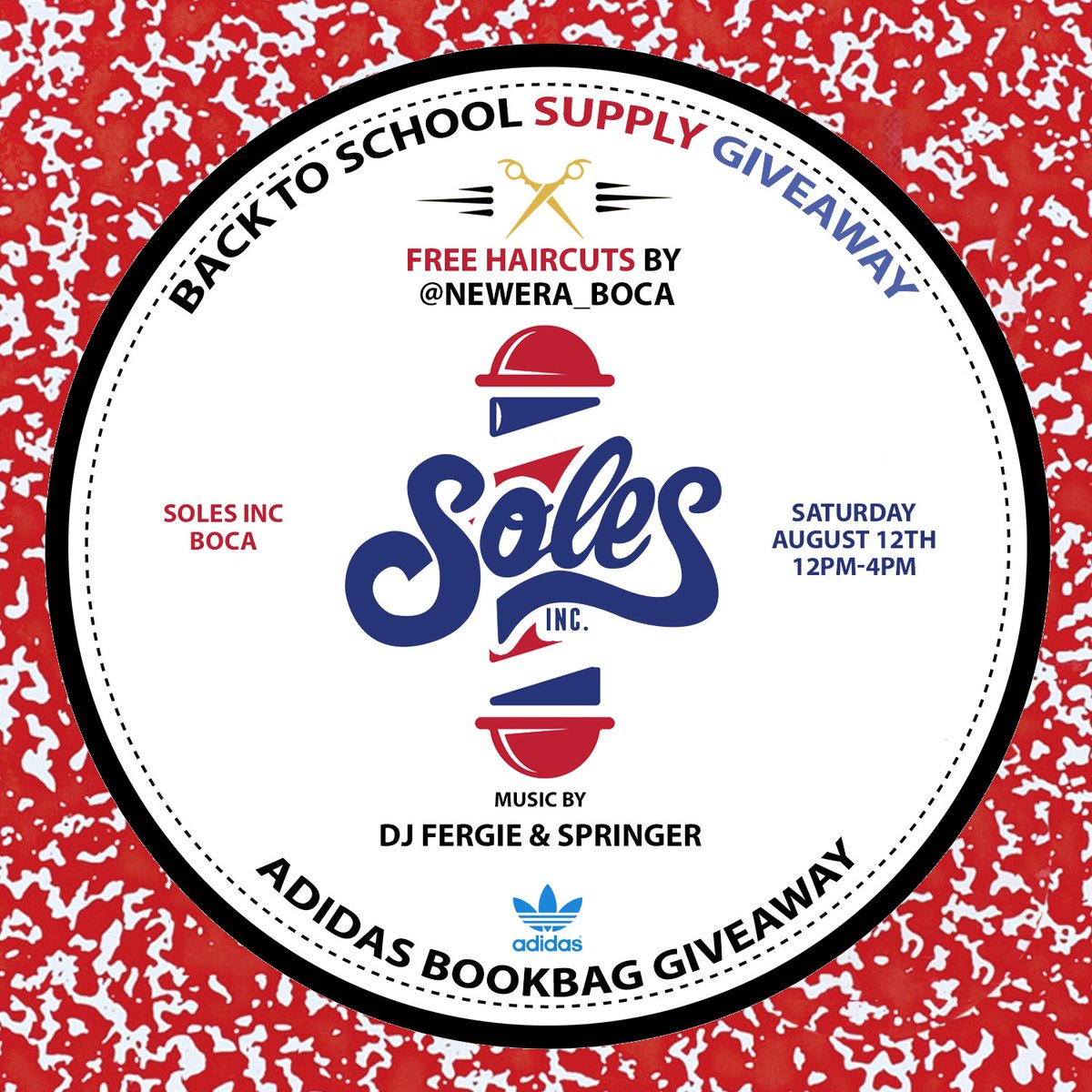 SOLESINC's tweet photo. Free HairCuts by @newera_boca 
This Saturday at #SolesIncBoca https://t.co/kJGRcv3XDq
