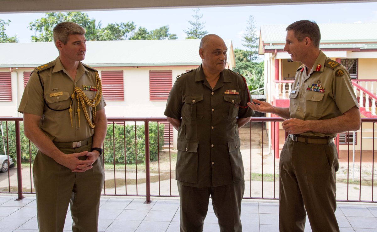 AustHCTonga's tweet photo. 🇦🇺Chief of Army visited Tonga &amp; met with the King &amp; senior Defence staff. Discussed future cooperation between the 🇦🇺 and 🇹🇴 Land Forces. https://t.co/Z1nv7PNUII