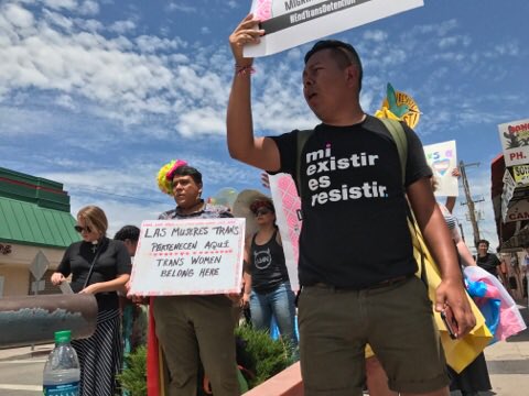 familiatqlm's tweet photo. "We are demanding that @DHSgov gives #Rainbow16 parole and not detention. Right now detention centers are killing and abusing LGBTQ"-Jorge https://t.co/MV5QEQn62m