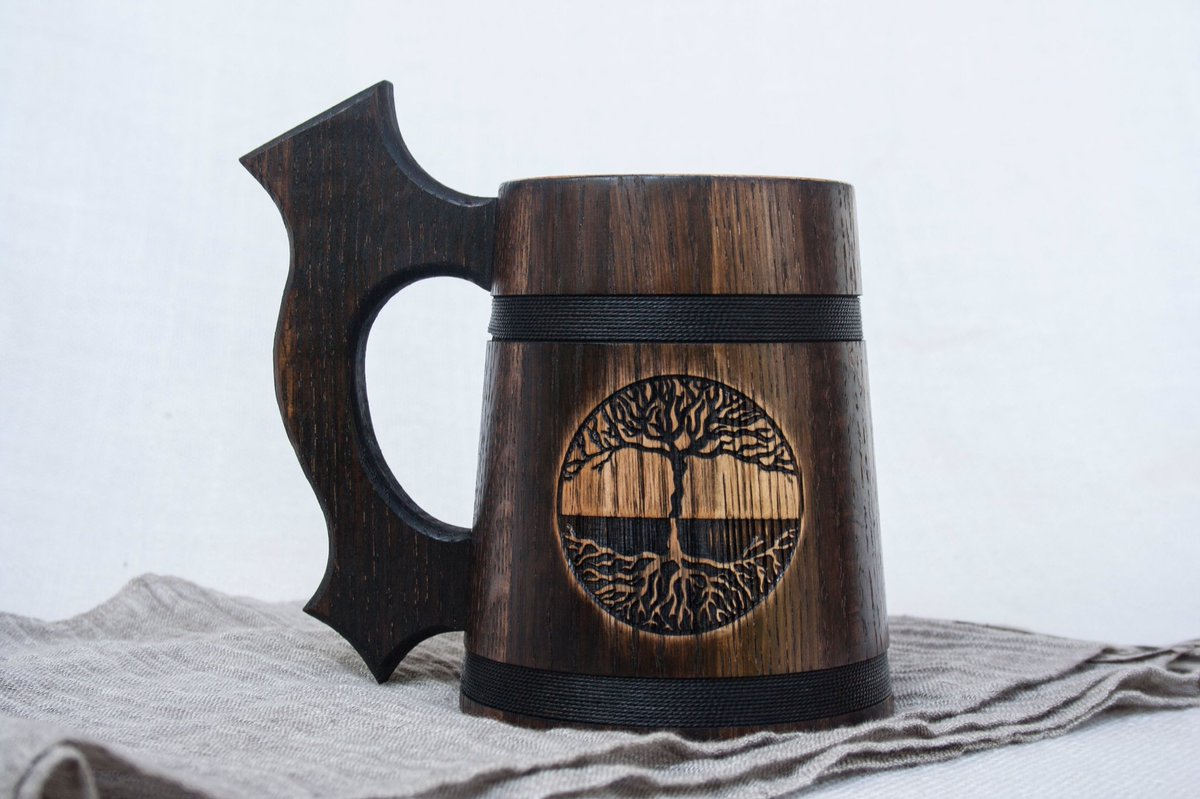 OakWoodWork's tweet photo. Tree of Life. Oak beer mug. 20 oz. 
https://t.co/gKj1WL72DG https://t.co/fuls06Hp4e
