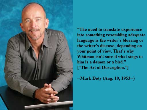 Happy birthday Mark Doty! 