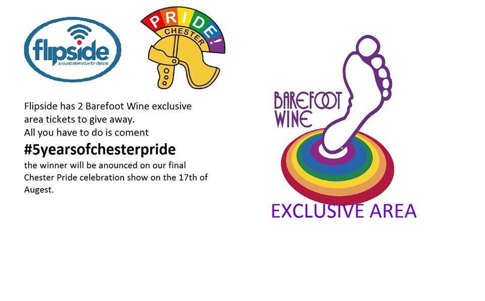 TheChesterFlip's tweet photo. Fancy winning two tickets to the *EXCLUSIVE* Barefoot Wine area at @ChesterPride? Simply tweet #5YearsofChesterPride to win ✨💕🌈 #Chester https://t.co/xJAgDOSkLW