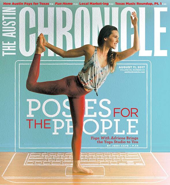 salvagevanguard's tweet photo. SVT company member and all around diva @yogawithadriene is on the cover of the @AustinChronicle 😍 #pretty #bosslady https://t.co/kh3wpS5d7m