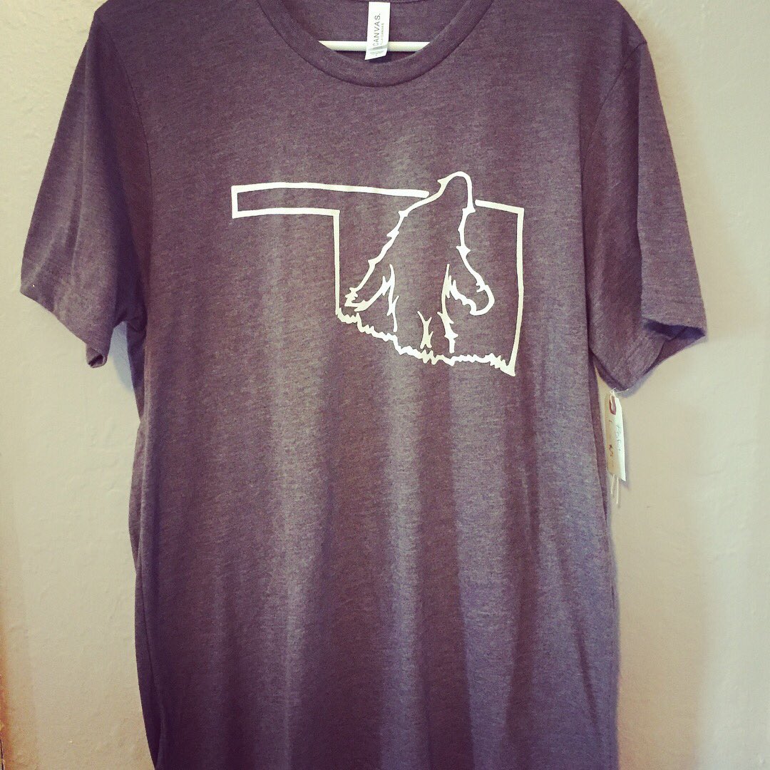 GruberDesigns's tweet image. Who wants these?? TODAY ONLY $15 each or $25 for both. 😳 They&apos;re both Large. #OklahomaSasquatch #Skullahoma