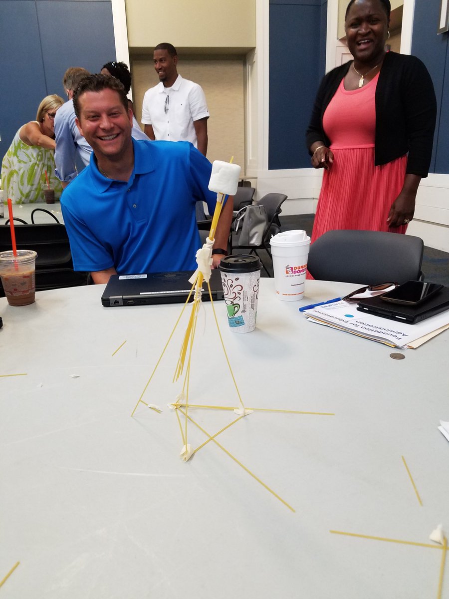HTSDSuperBatlle's tweet photo. #MarshmallowChallenge accepted! @WeAreHTSD #HTSDadminRetreat #hstdpride #edadmin #TeamBuilding https://t.co/DAQEc5qTHN