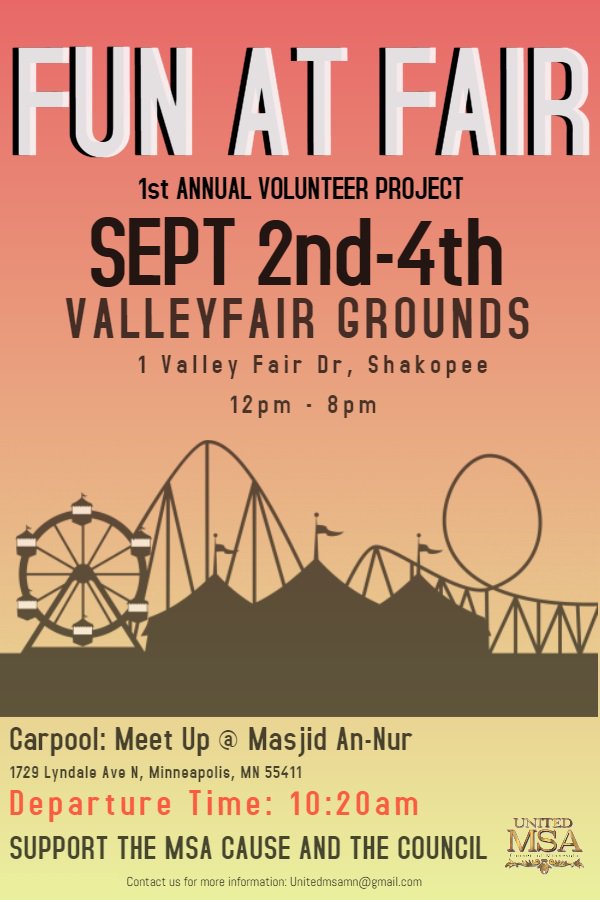 UMC_MN's tweet photo. Asalam alaykum We are raising money for the United MSA Council to help fuel the year! Get involved with our project
https://t.co/nChuETchy0 https://t.co/KwCC4ozTif