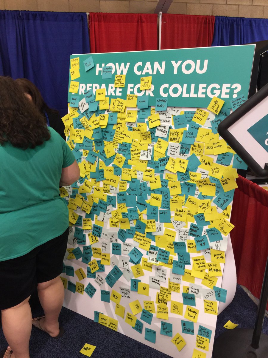 GEARUP_Iowa's tweet photo. People of all ages are sharing their thoughts about college at our @IowaStateFair booth. Come join the fun! #college #IASF17 #ReachHigher https://t.co/jJvIdSJ96E