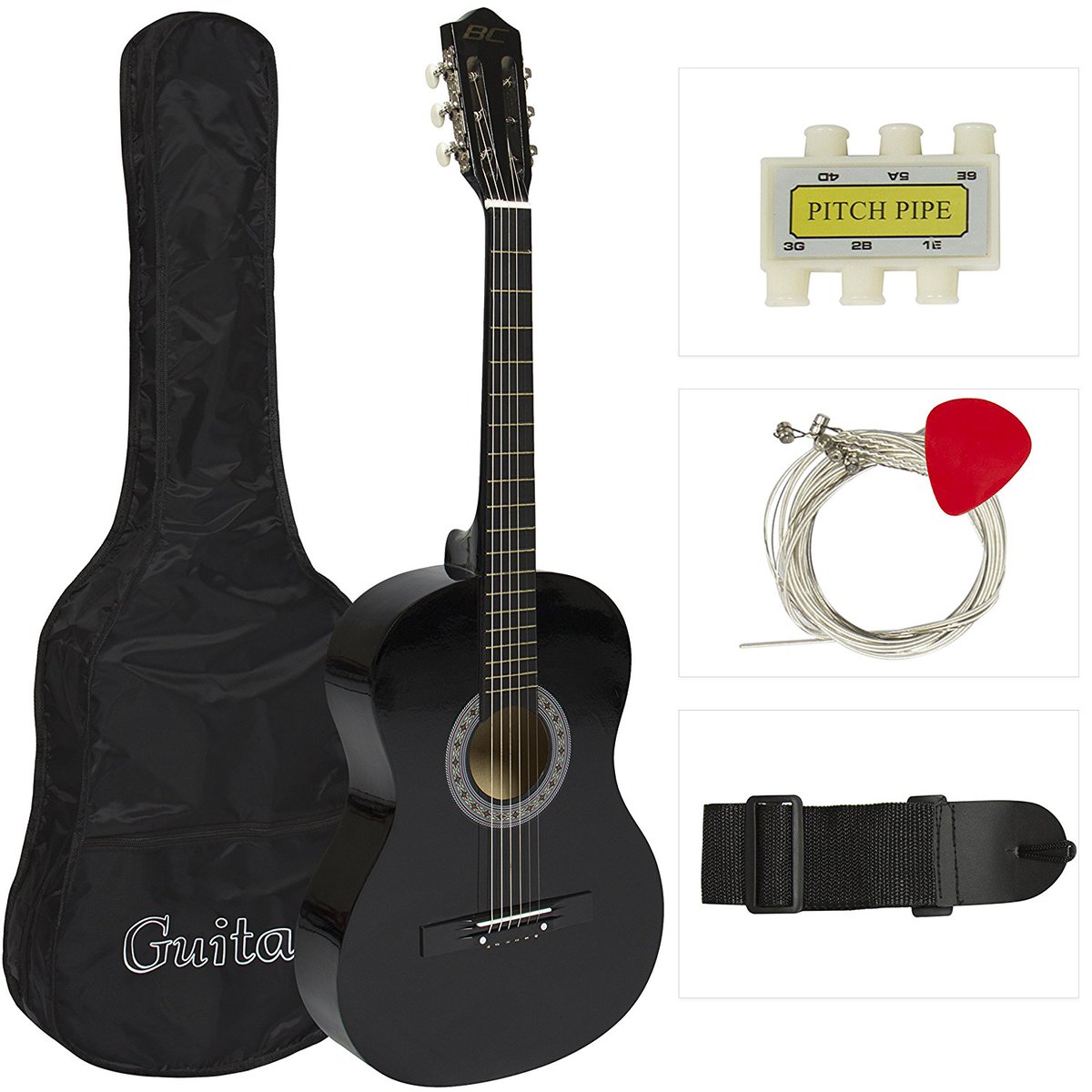 the_best_daily1's tweet photo. 15% discount #starterpackage #guitar #sale 38" Black Acoustic Guitar Starter Package https://t.co/x8SQrbJyF7 https://t.co/MwXmr4mv5D