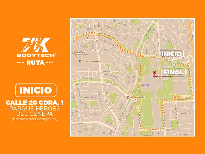 bodytechpe's tweet photo. Descubre la ruta de la carrera de este domingo 13 de agosto. 🏃‍♂
#Bodytech7K #TransformaTuVida https://t.co/6aQ02Y4o5R