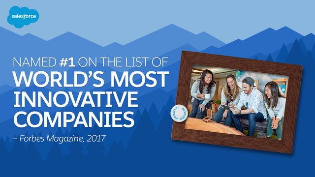 Proud to work at Salesforce, named Forbes #1 Most Innovative Company 2017 sforce.co/2vTc6Dx
