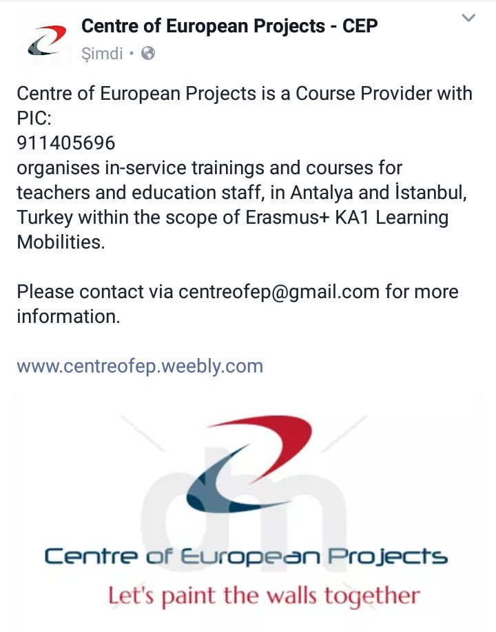 CentreOfEP's tweet photo. Centre of European Projects contact e-mail:

centreofep@gmail.com

#ErasmusPlus #teachers #teachertraining #web20tools #erasmus+ #webcourses https://t.co/OMd5Ee6h74