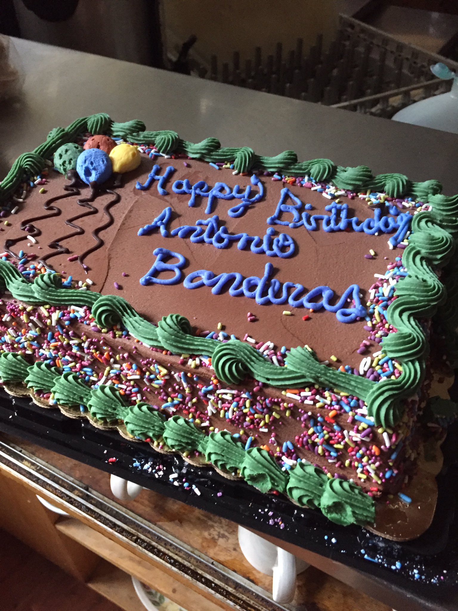 Cake at 1st Church Shelter Series; Happy Birthday Antonio Banderas! 