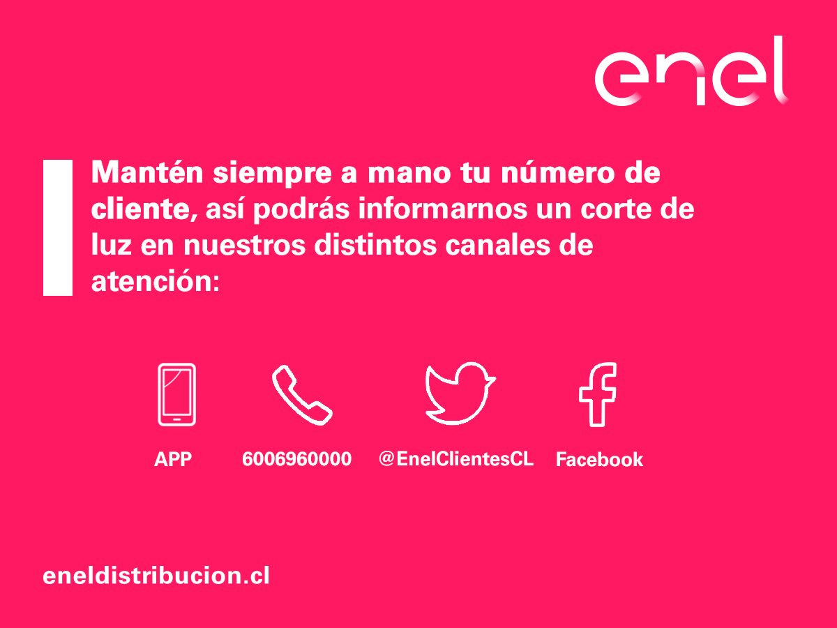 evelynmatthei's tweet image. Ante cortes de luz, recuerda enviar reporte a @EnelClientesCL con copia @Muni_provi. Estaremos monitoreando🌧