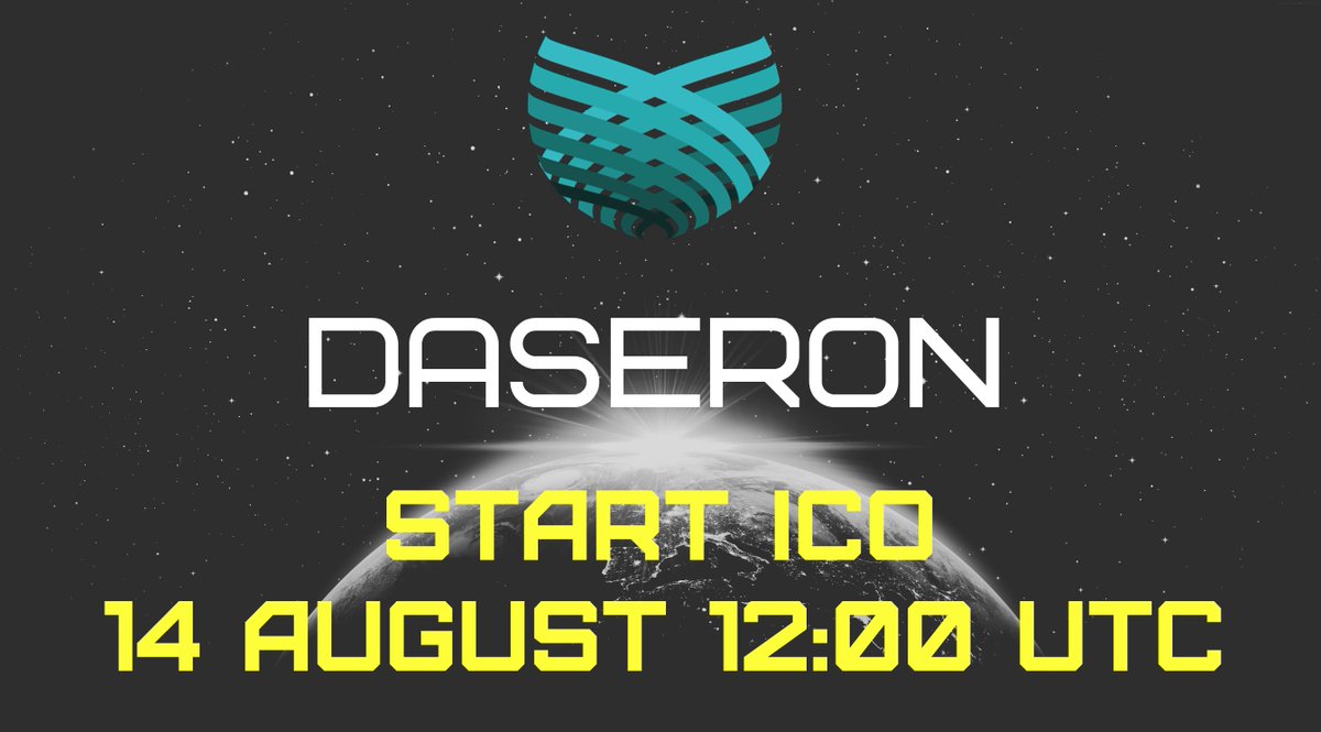 Connect, do not miss the START ICO DASERON!!!
#ICO #CyberSecurity  #Blockchain #Marketplace #DASERON