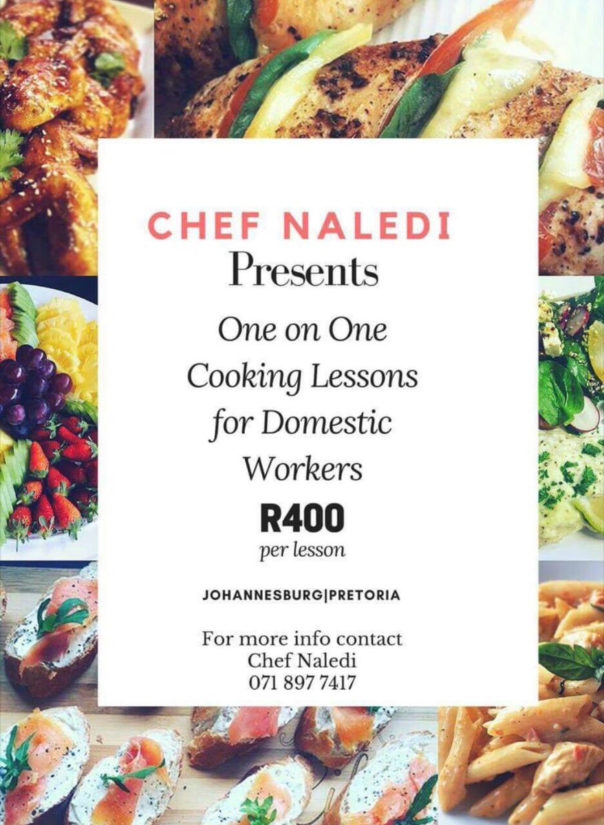 chef_naledi's tweet photo. #CheckersReadyToCook and cooking lessons for domestic workers https://t.co/219E9BsRZB