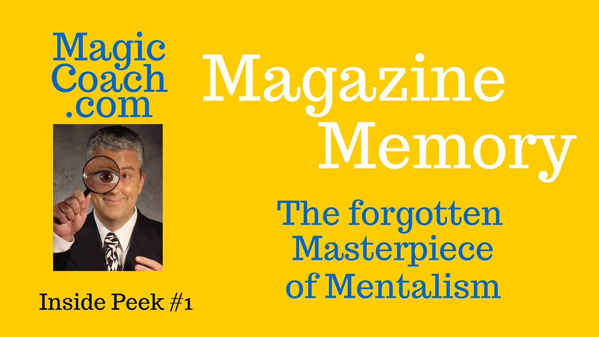 MagicCoach's tweet image. The Forgotten Masterpiece of Mentalism #mentalism ow.ly/HpSL30bNbU7