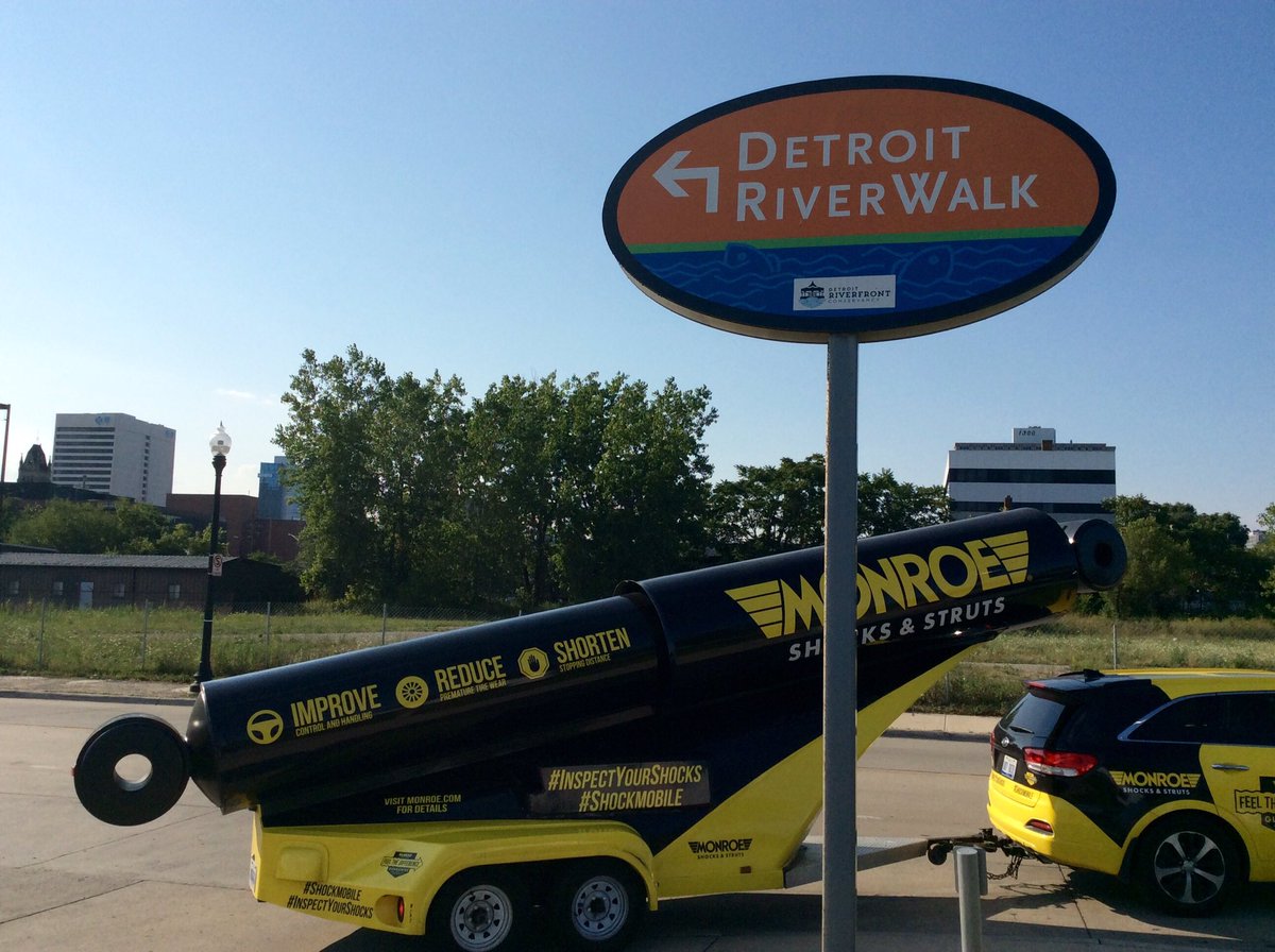 MonroeShocks's tweet photo. Come find the #Shockmobile on the Detroit Riverwalk tonight! Ask us why you should #InspectYourShocks https://t.co/5s9u7ACGeO