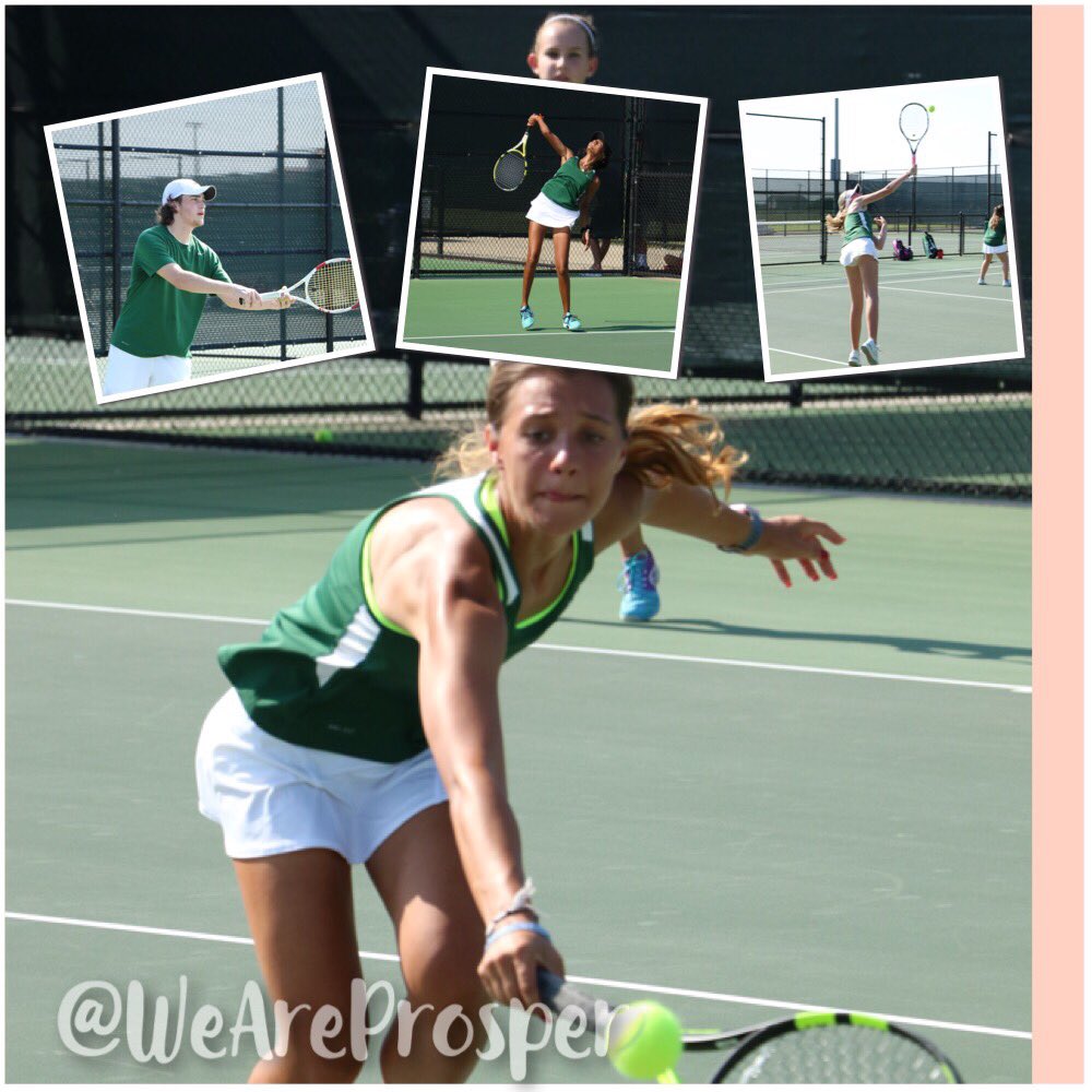 we_are_prosper's tweet photo. 1st @ProsperTennis match of the season!  Look for more in the Prosper Times!  #weareprosper #prospertimes #eaglehype https://t.co/7FS6b0Ch08